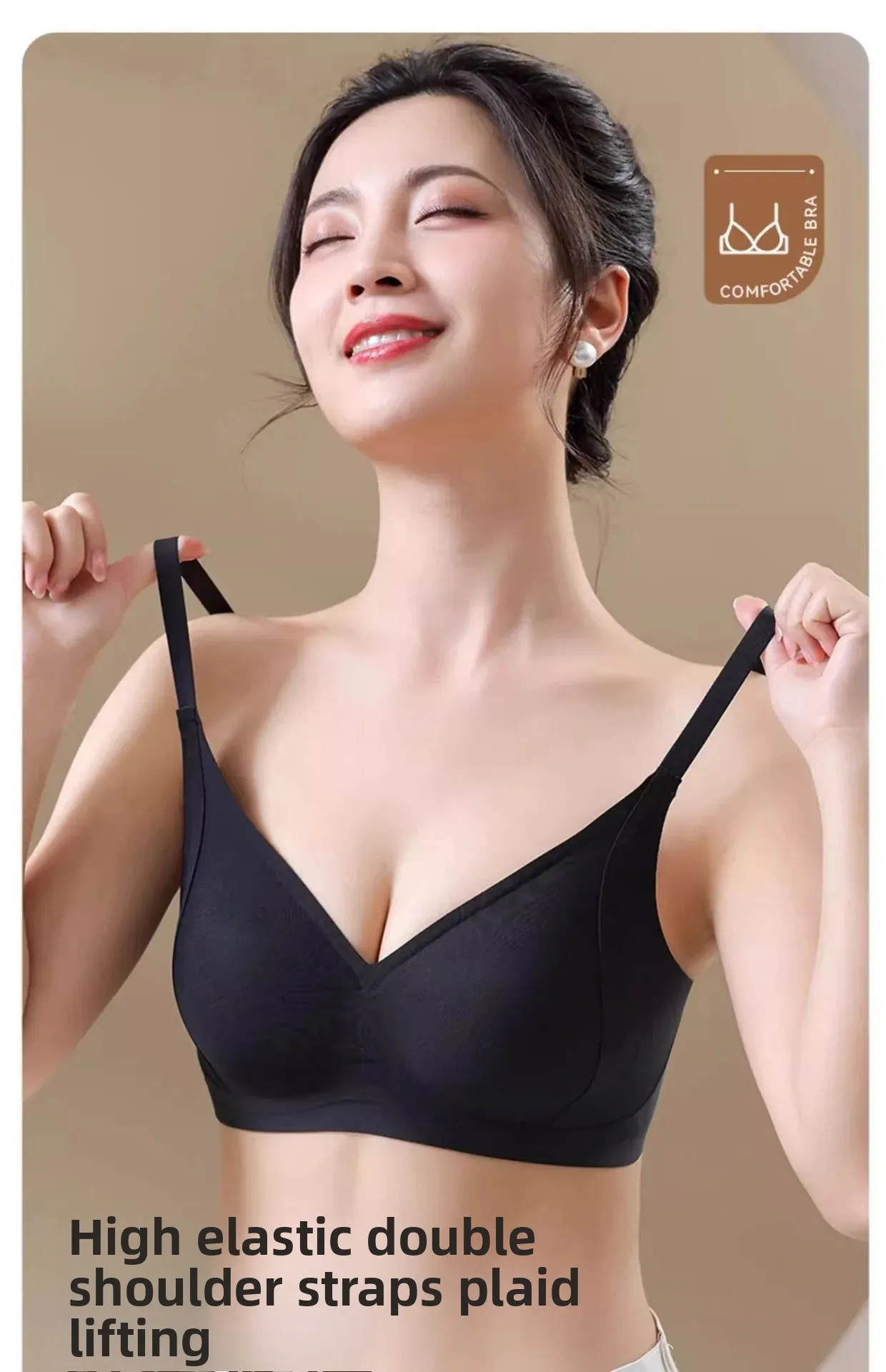 Comfortable Women's Everyday Bra Lifting Thin No Steel Ring Seamless Underwear Prevent Side Breast Collection Sagging Bras - Image 28