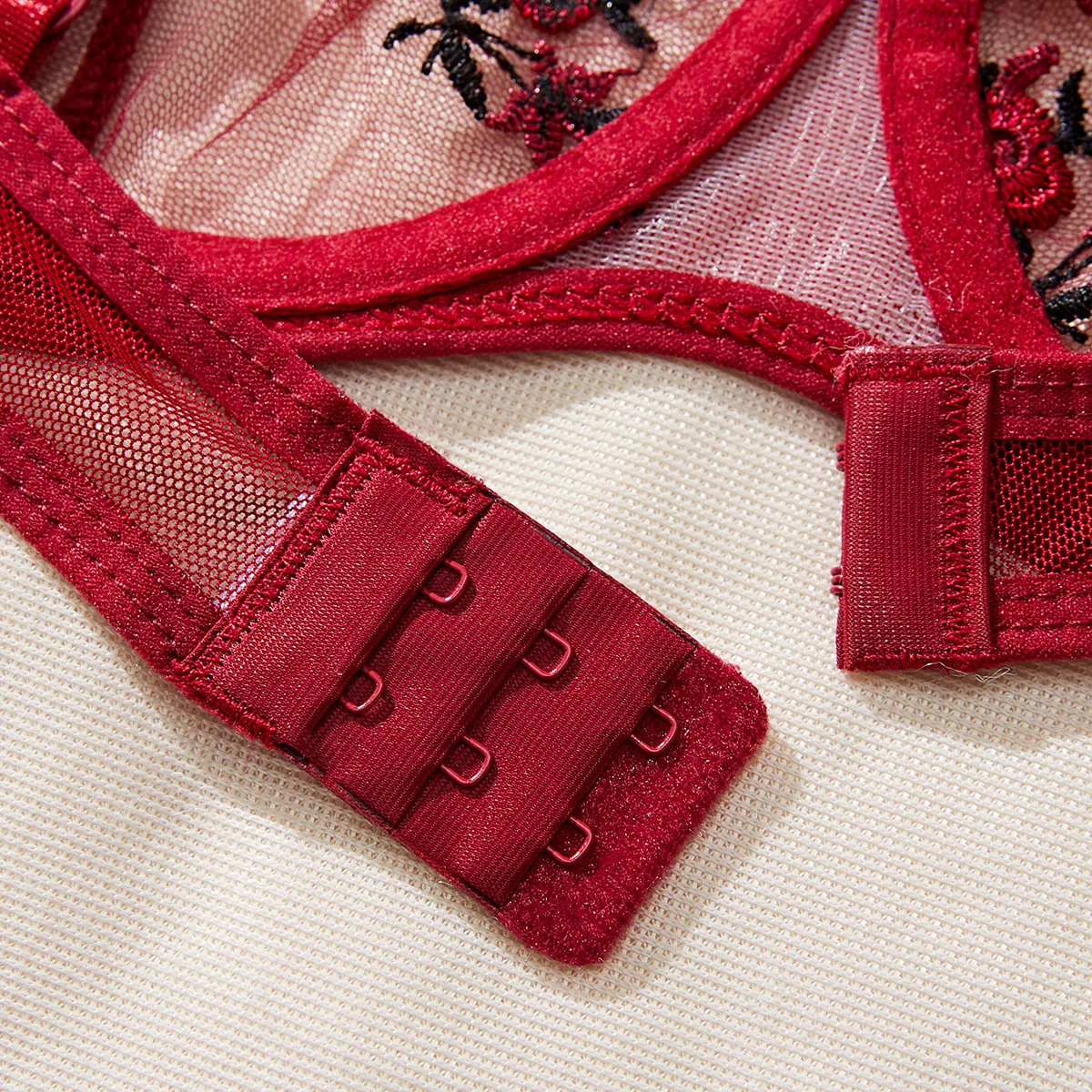 Lace Bra And Panty Set Underwear Sets Woman Fairy Embroidery Fancy Luxury Lingerie - Image 6