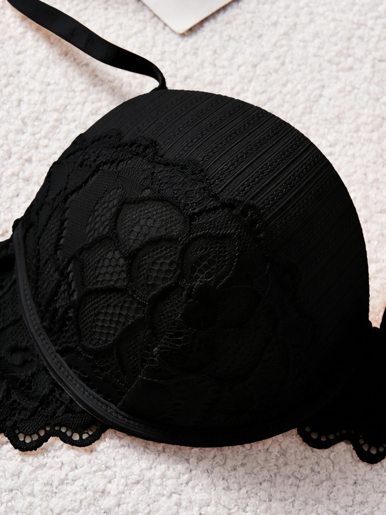 3Pcs-5Pcs Women's Bra with Patterned Engraved Cups, Sexy Lace Minimizer Bra, Underwire Push-Up Fashionable Women's Intimate Underwear - Image 7