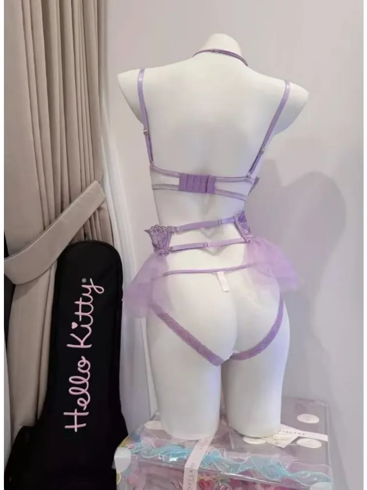 Balconette Lace Lingerie Set French Style Ultra Thin Wireless Bralette Women Delicate Sheer Comfort Adjustable Pure Elegance Bra