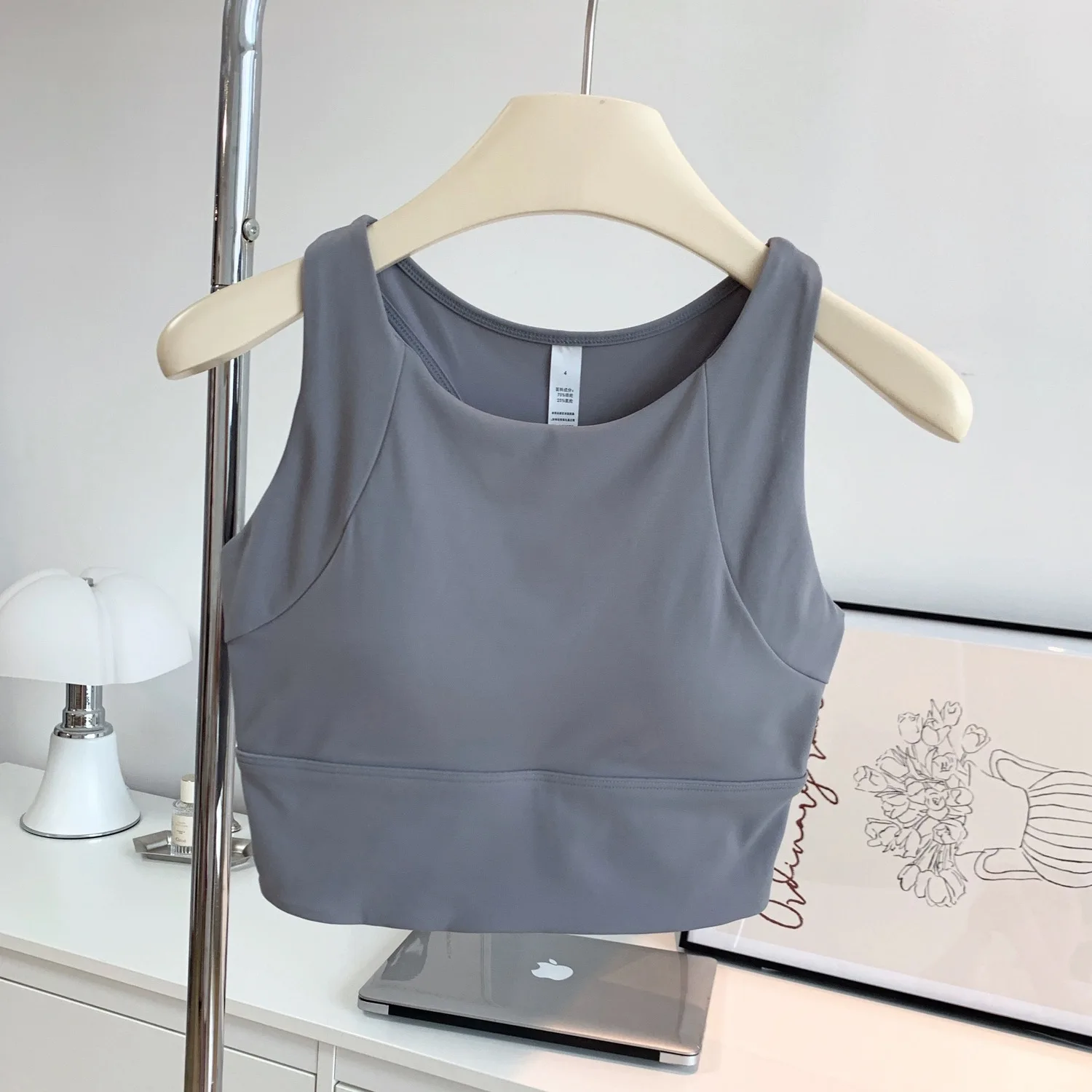 All-in-one Shock-proof Compact Sports Vest Running Breathable Full-cup Yoga Vest Gym Clothing Summer New Fitness Bra - Image 6