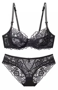 Women's Lace Bra Set Sexy Summer Lingerie French Style Seamless Bralette Oversized Petite Pure White Underwear Set S-XL YUQI