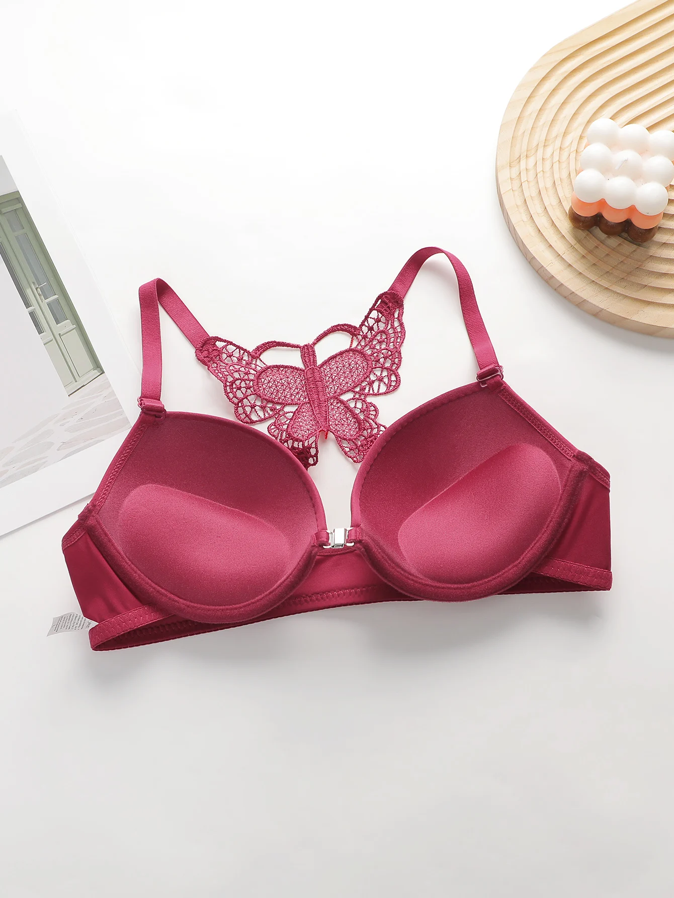 Viomisha Women's Sexy Lace Lingerie Set with Butterfly Back Design Front Closure Push Up Bra Underwear Panty Set S-XL - Image 13