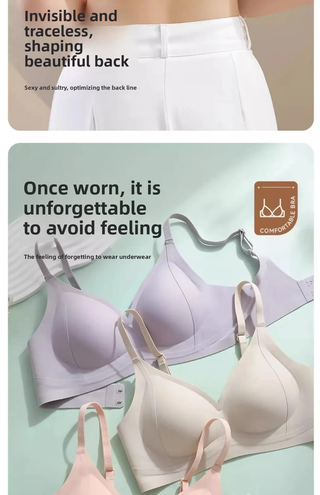 Comfortable Women's Everyday Bra Lifting Thin No Steel Ring Seamless Underwear Prevent Side Breast Collection Sagging Bras - Image 30