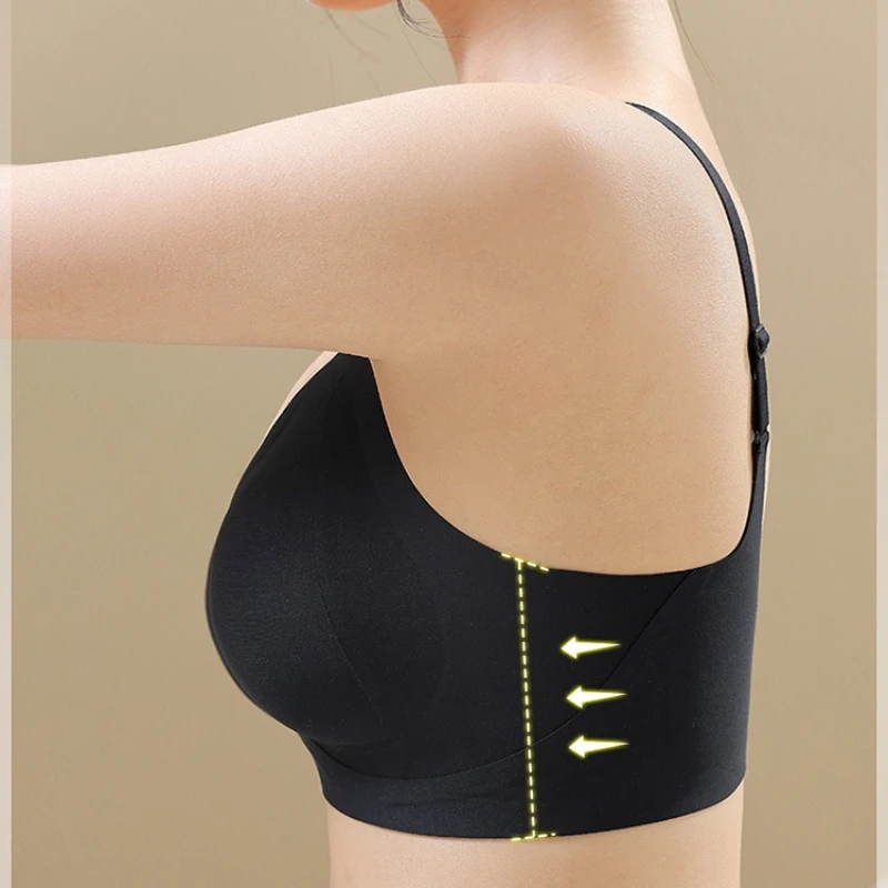 Comfortable Women's Everyday Bra Lifting Thin No Steel Ring Seamless Underwear Prevent Side Breast Collection Sagging Bras - Image 3