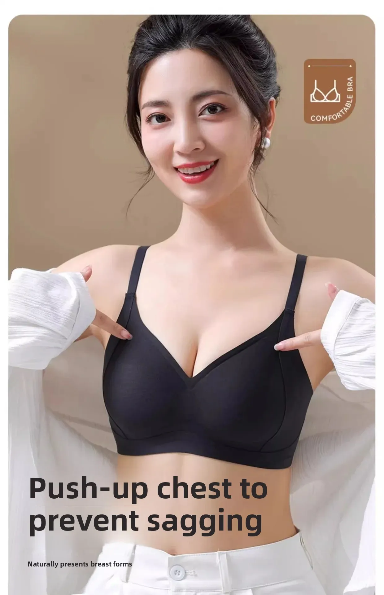 Comfortable Women's Everyday Bra Lifting Thin No Steel Ring Seamless Underwear Prevent Side Breast Collection Sagging Bras - Image 20