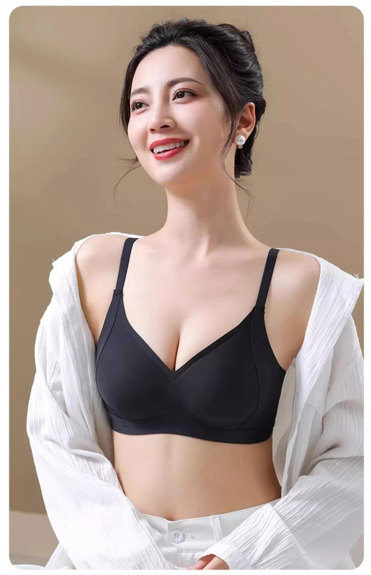 Comfortable Women's Everyday Bra Lifting Thin No Steel Ring Seamless Underwear Prevent Side Breast Collection Sagging Bras - Image 36