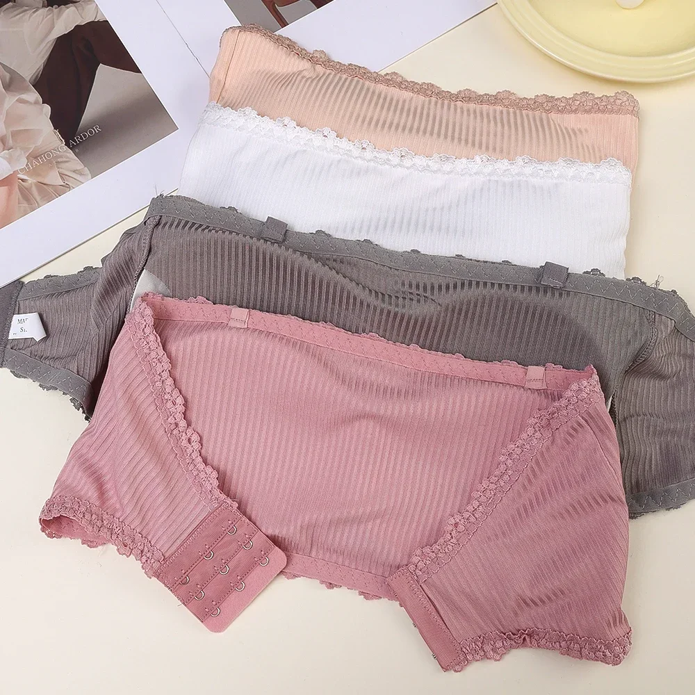 Summer Strapless Women Bras Back Lace Sexy Chest Tops Seamless Breathable Underwear Brassiere Solid Invisible Chest Wraps Bra - Image 19