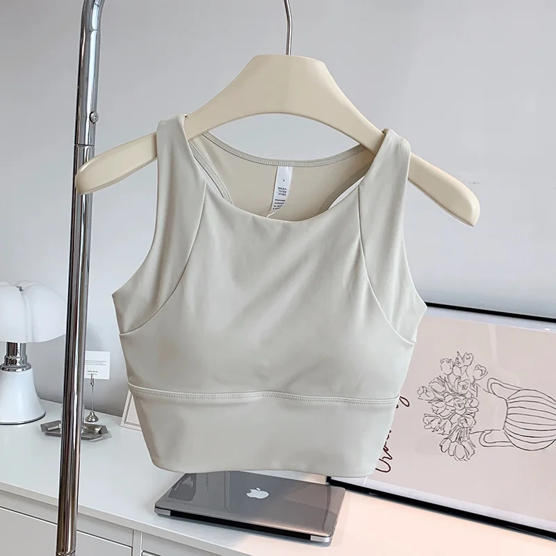 All-in-one Shock-proof Compact Sports Vest Running Breathable Full-cup Yoga Vest Gym Clothing Summer New Fitness Bra - Image 4