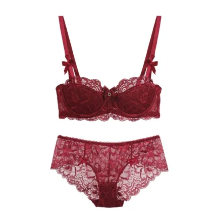 European French Pure Desire Bralette AB Cup Lace Bra Set Small Bust Push Up Wireless Comfort Or Chubby Girl Bow Design Plus Size