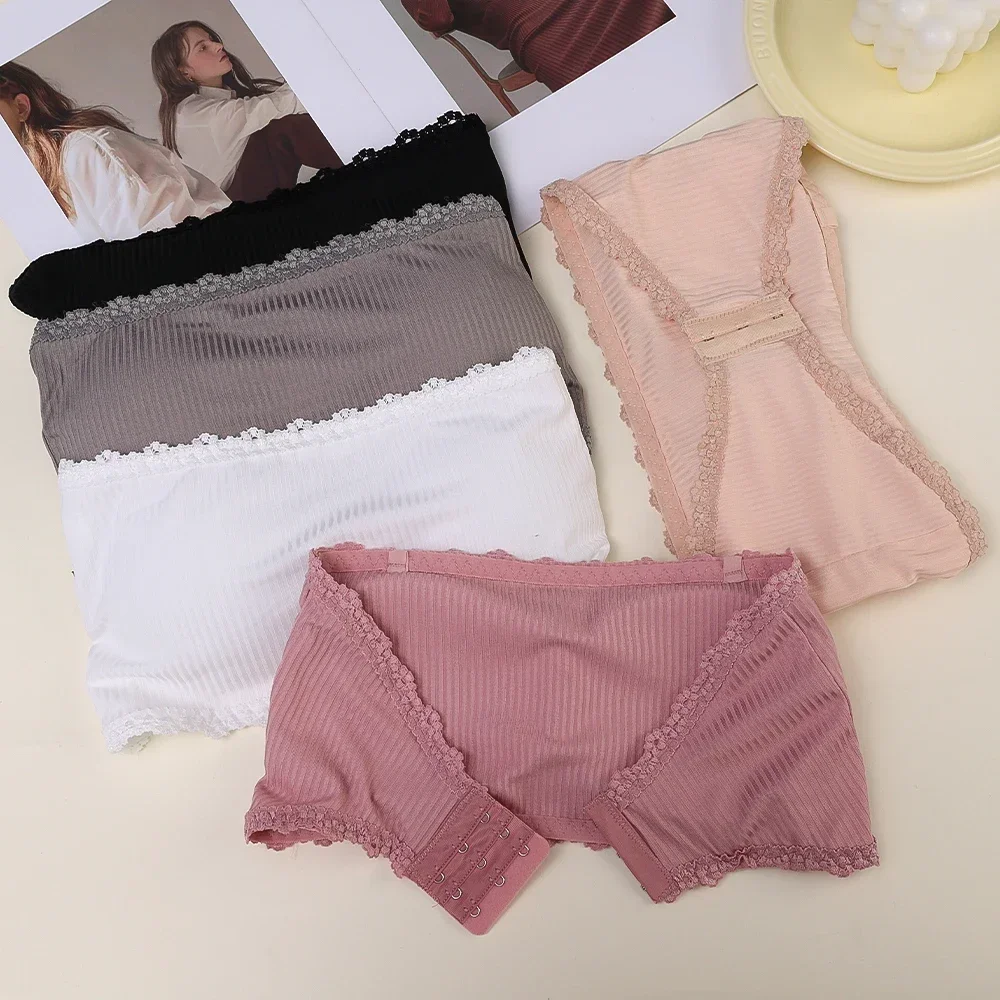 Summer Strapless Women Bras Back Lace Sexy Chest Tops Seamless Breathable Underwear Brassiere Solid Invisible Chest Wraps Bra - Image 18