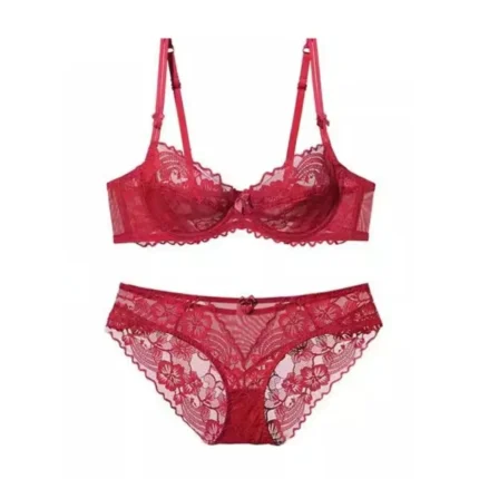 Women's Lace Bra Set Sexy Summer Lingerie French Style Seamless Bralette Oversized Petite Pure White Underwear Set S-XL YUQI
