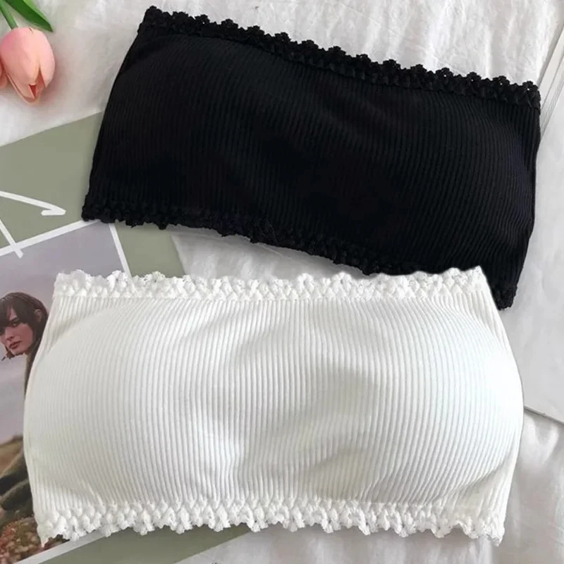 Summer Strapless Women Bras Back Lace Sexy Chest Tops Seamless Breathable Underwear Brassiere Solid Invisible Chest Wraps Bra - Image 3