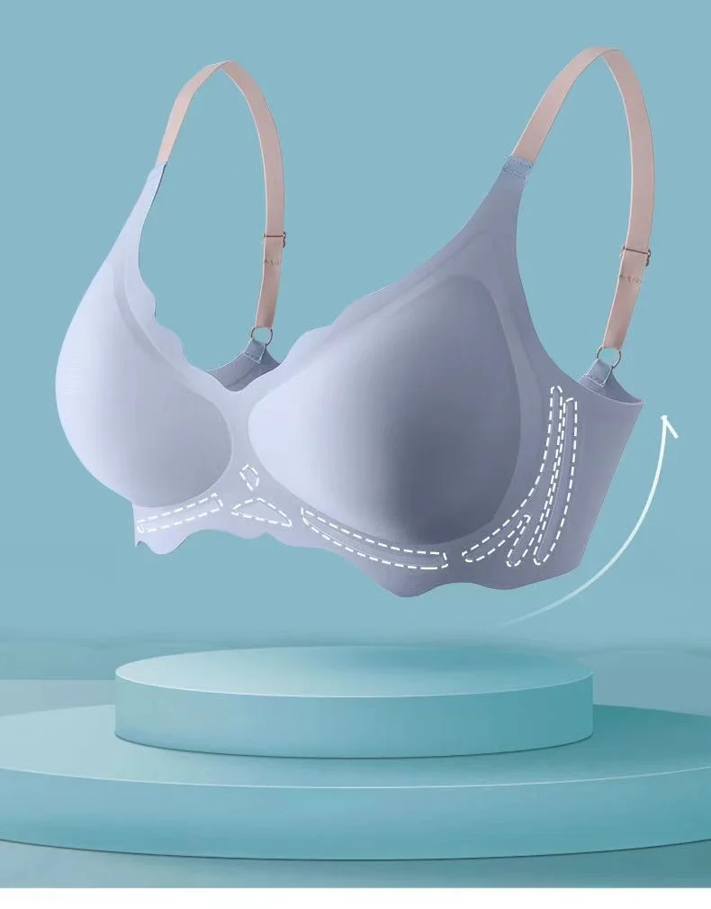 BH Bralette Top Women's Underwear No Steel Ring Pure Desire Comfortable Upper Support Sling Adjustable Beauty Back Bra for women - Image 22