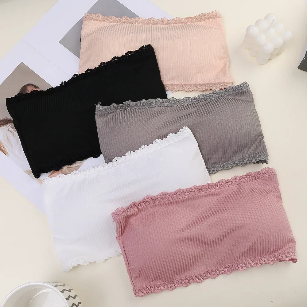Summer Strapless Women Bras Back Lace Sexy Chest Tops Seamless Breathable Underwear Brassiere Solid Invisible Chest Wraps Bra - Image 17