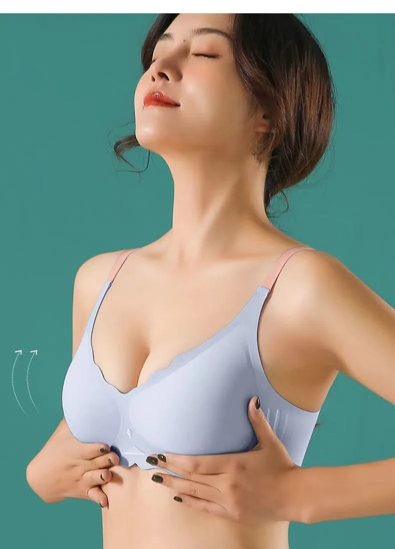 BH Bralette Top Women's Underwear No Steel Ring Pure Desire Comfortable Upper Support Sling Adjustable Beauty Back Bra for women - Image 26
